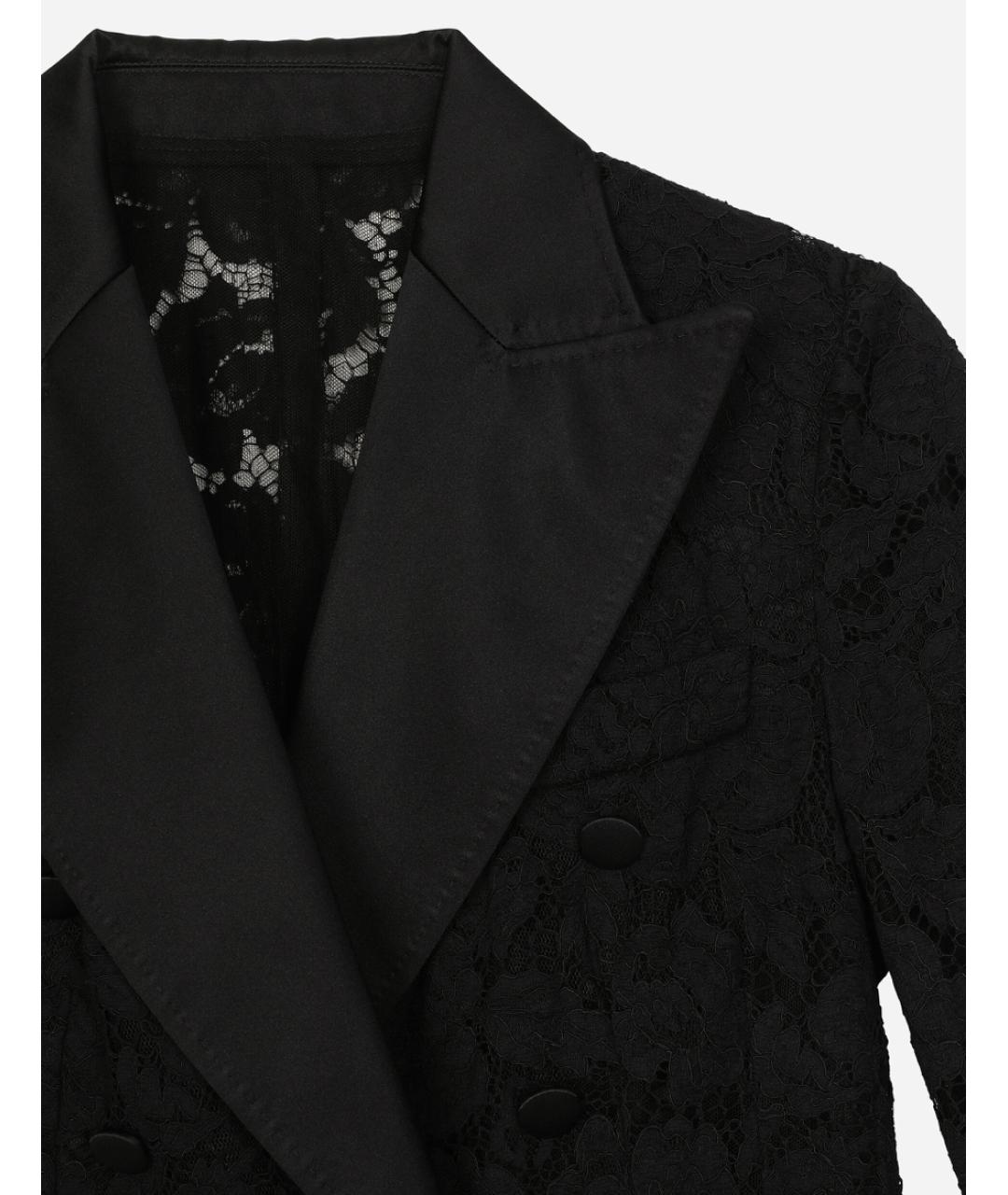 DOLCE&GABBANA Черный вискозный жакет/пиджак, фото 6