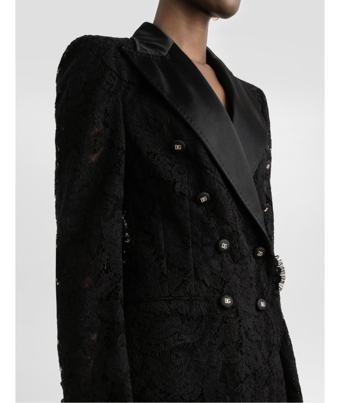 DOLCE&GABBANA Черный вискозный жакет/пиджак, фото 4