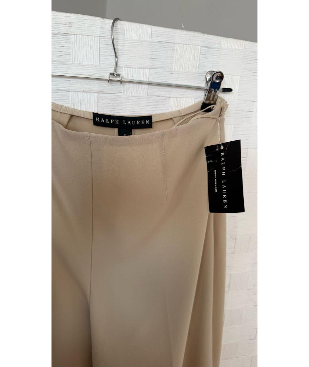 RALPH LAUREN Бежевые прямые брюки, фото 4