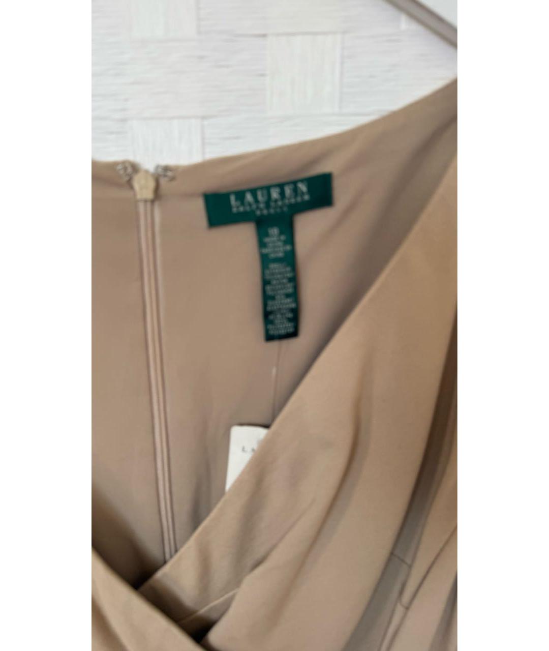 RALPH LAUREN Бежевое повседневное платье, фото 5