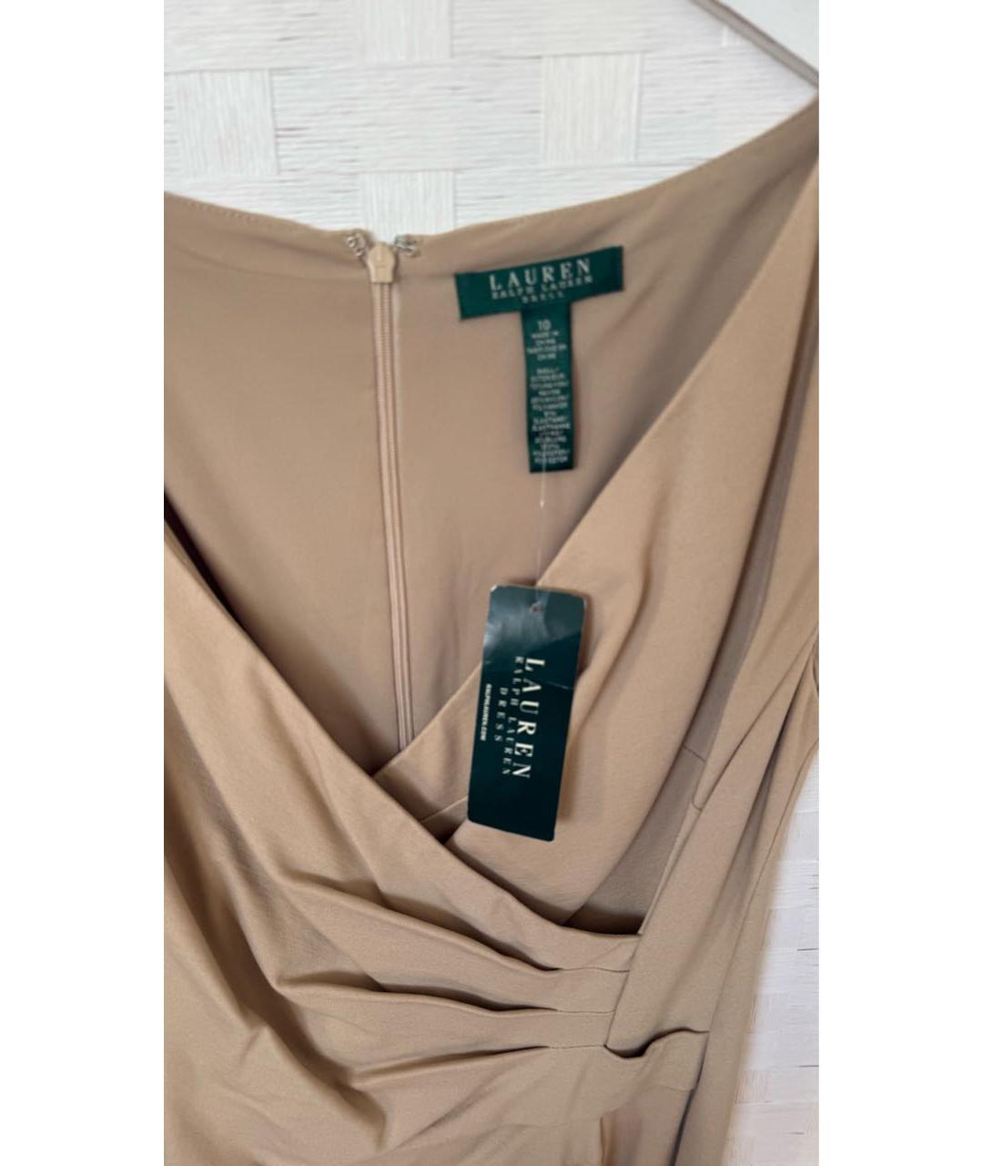 RALPH LAUREN Бежевое повседневное платье, фото 3