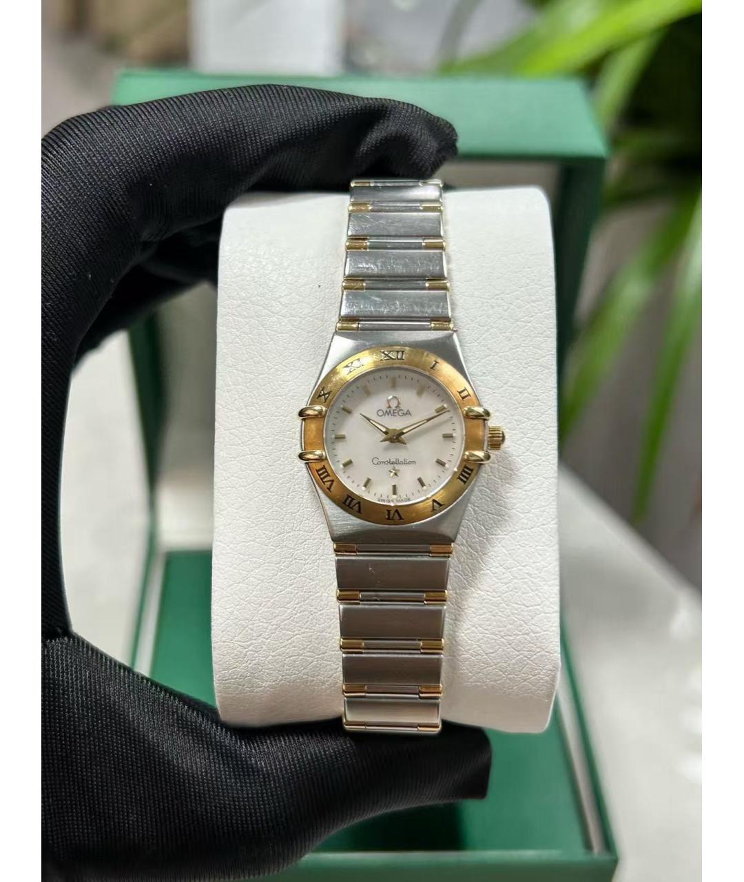 OMEGA Серебряные металлические часы, фото 4