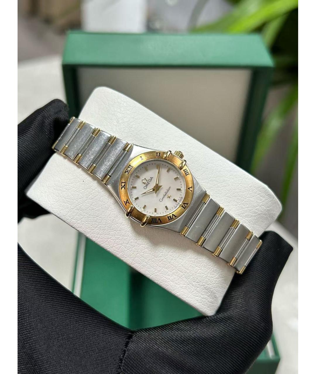 OMEGA Серебряные металлические часы, фото 3