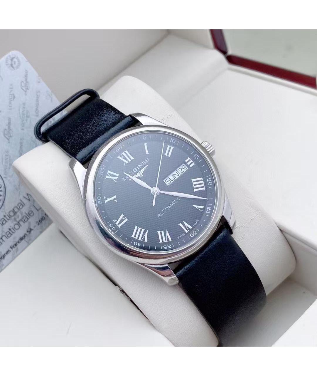 LONGINES Темно-синие стальные часы, фото 2