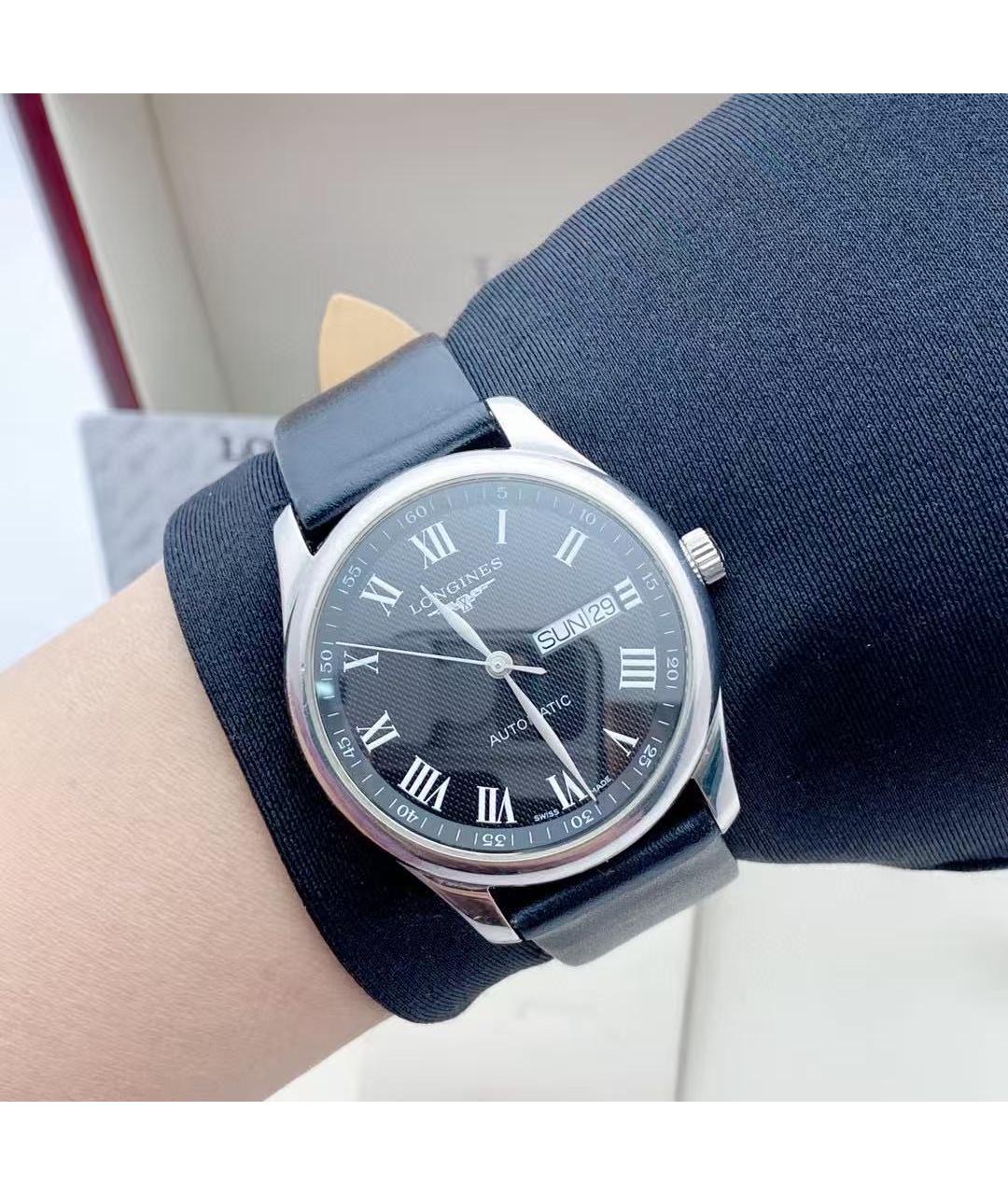 LONGINES Темно-синие стальные часы, фото 4