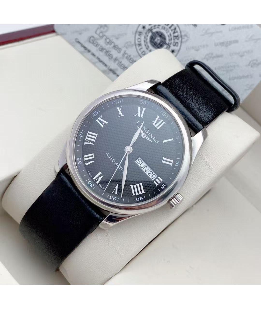 LONGINES Темно-синие стальные часы, фото 3