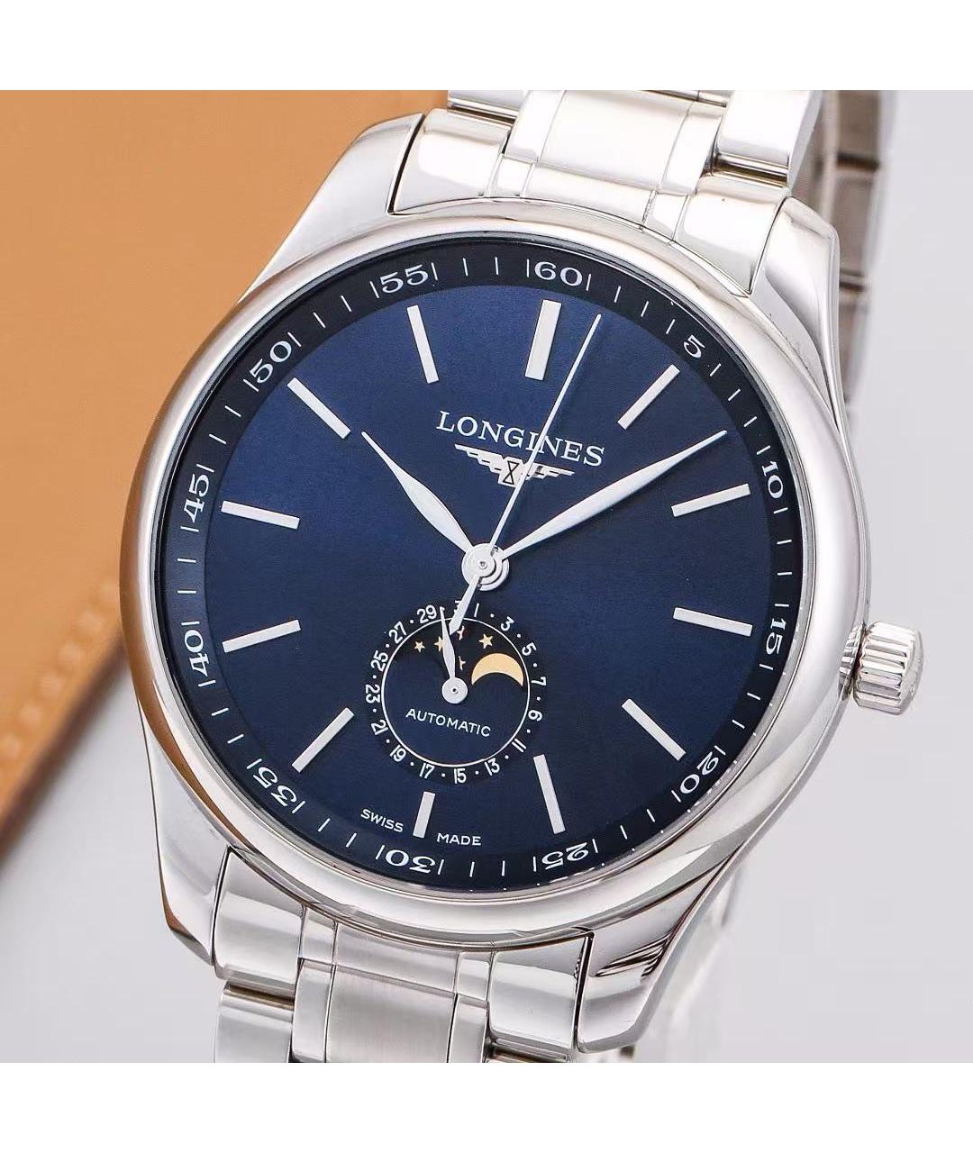 LONGINES Серебряные стальные часы, фото 4