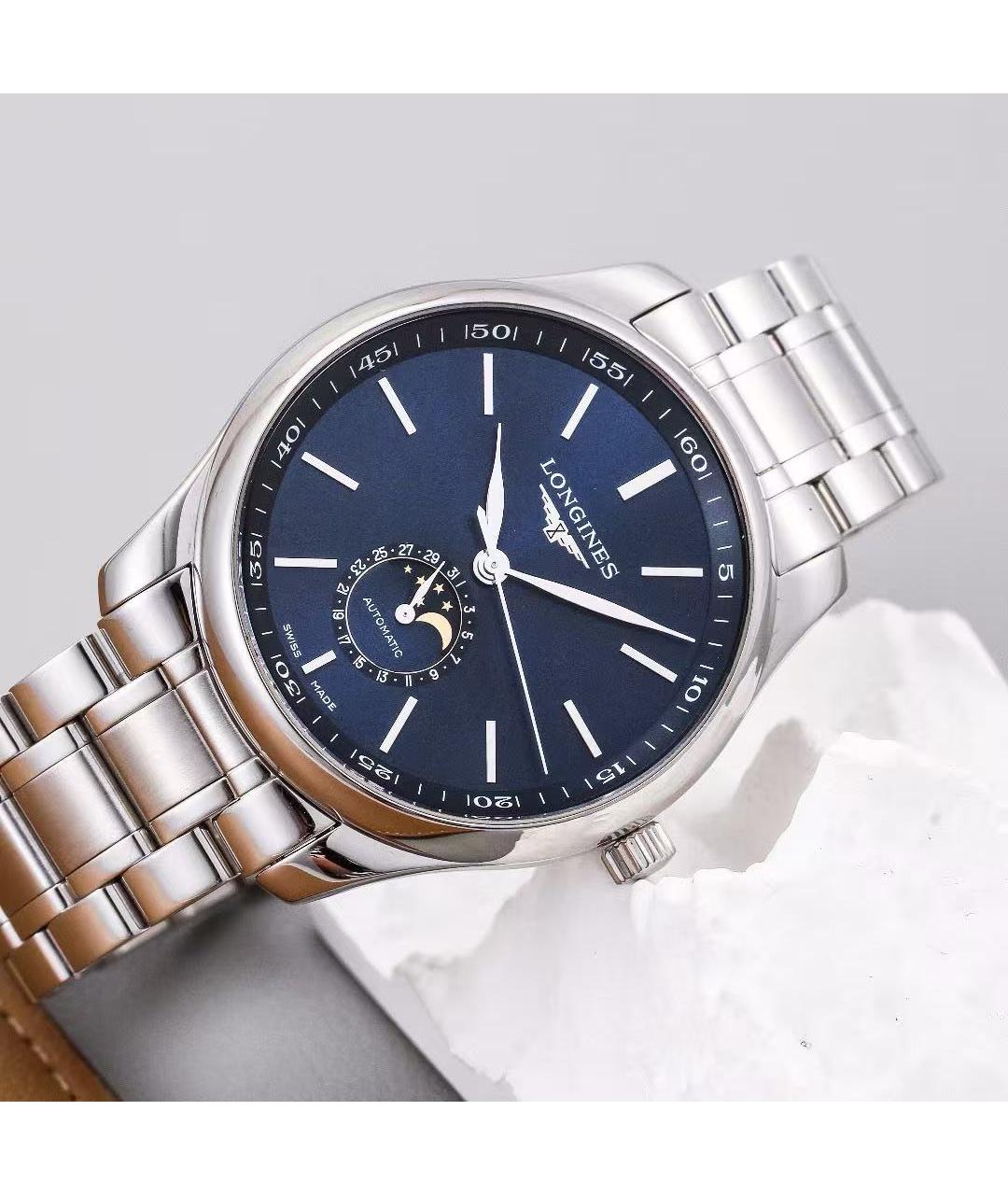 LONGINES Серебряные стальные часы, фото 3