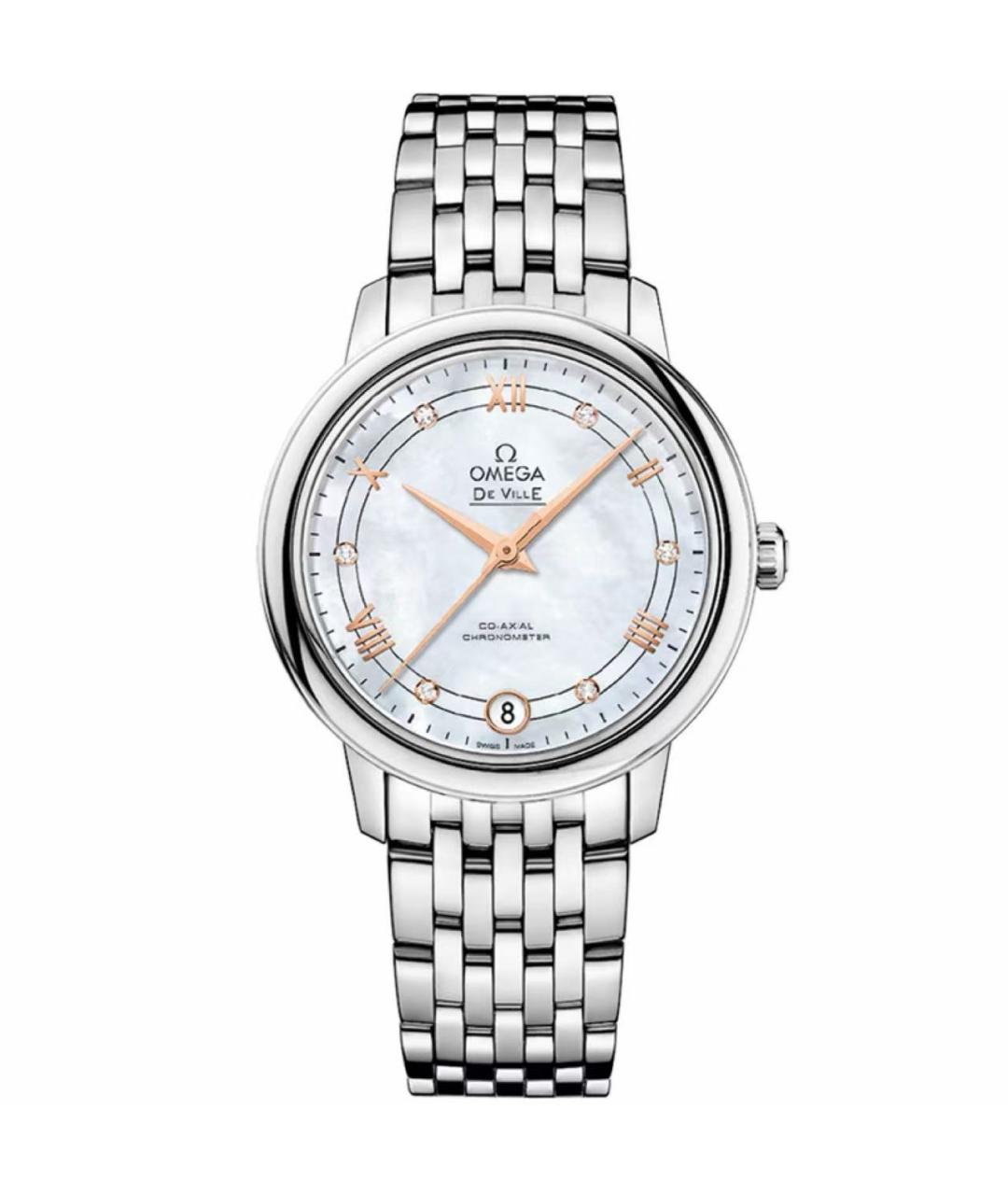 OMEGA Серебряные металлические часы, фото 1