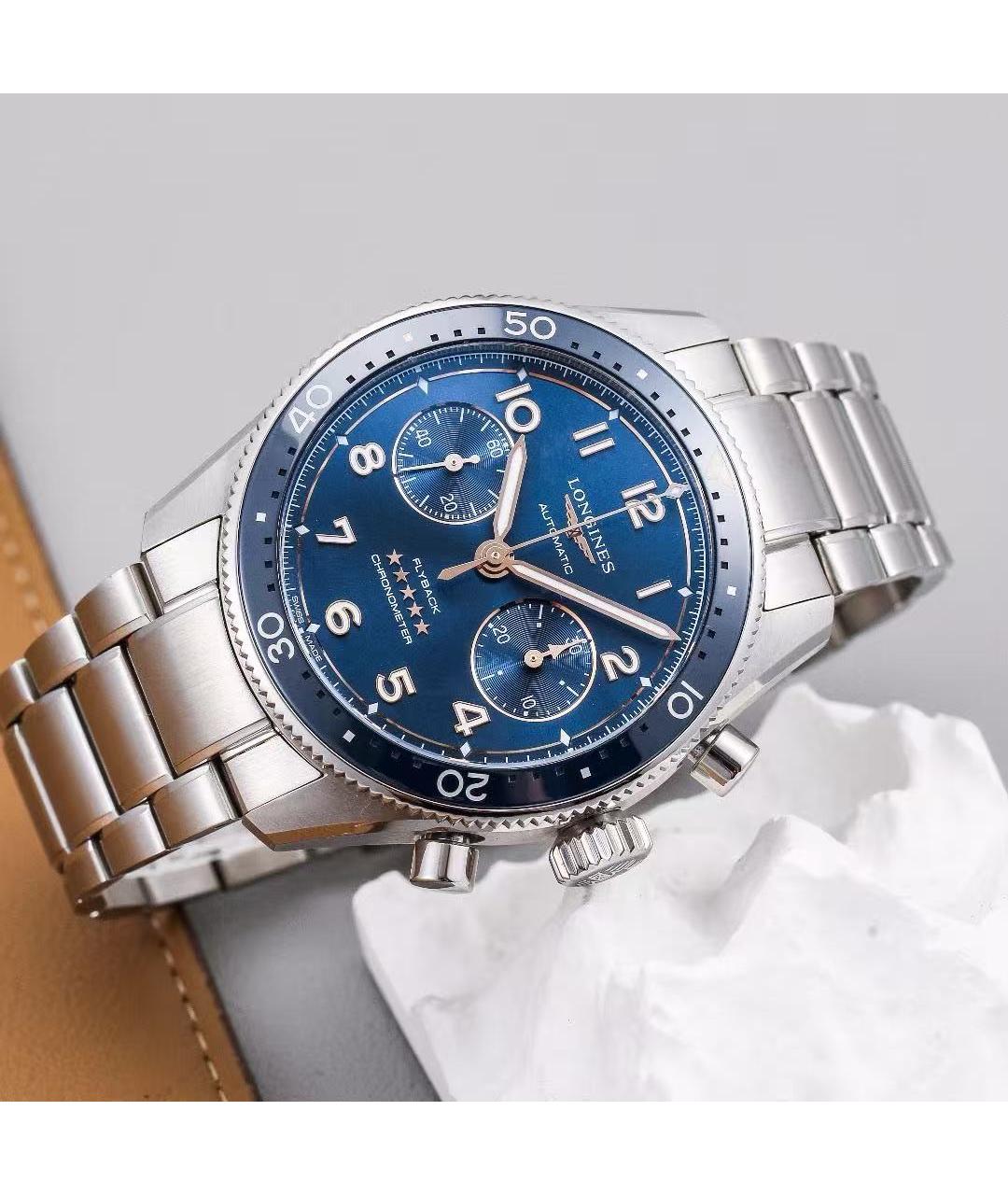 LONGINES Серебряные стальные часы, фото 3