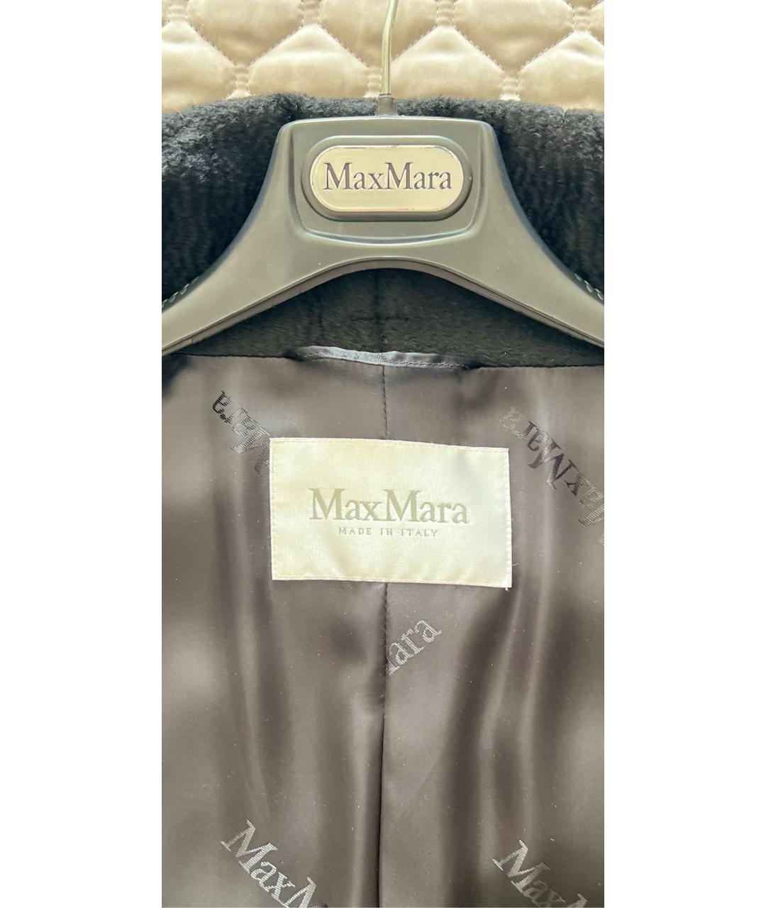 MAX MARA Черное шерстяное пальто, фото 4