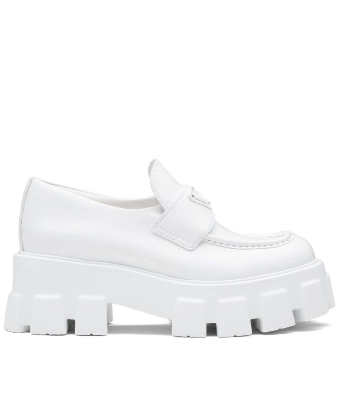 PRADA Белые кожаные лоферы, фото 5