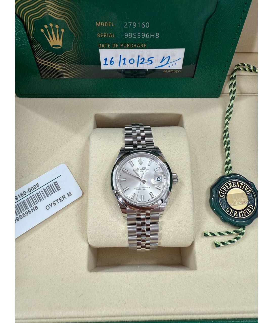 ROLEX Серебряные металлические часы, фото 2