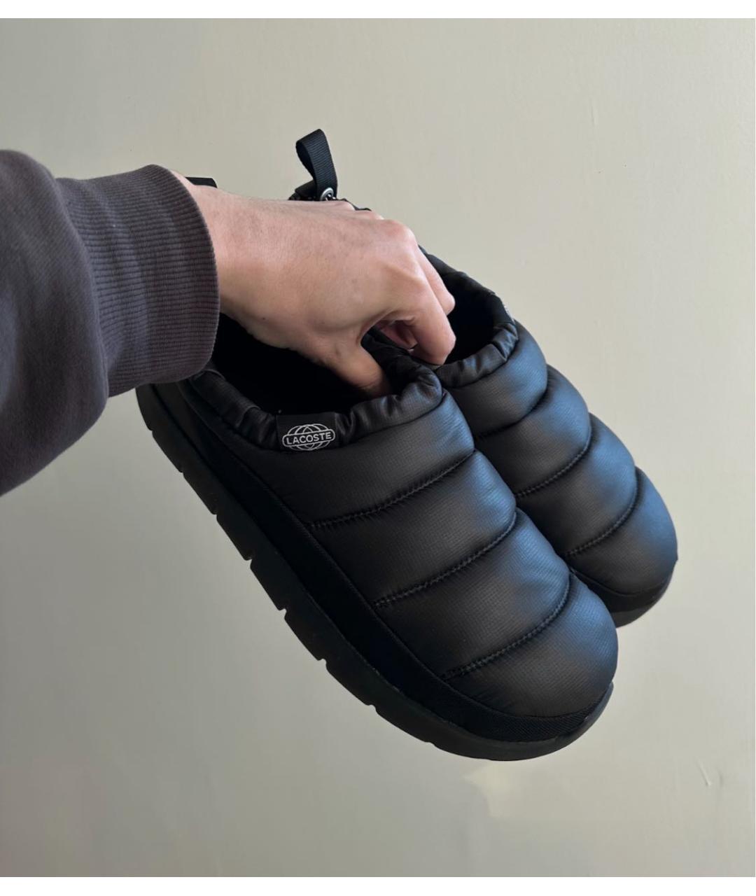 LACOSTE Черные низкие кроссовки / кеды, фото 5