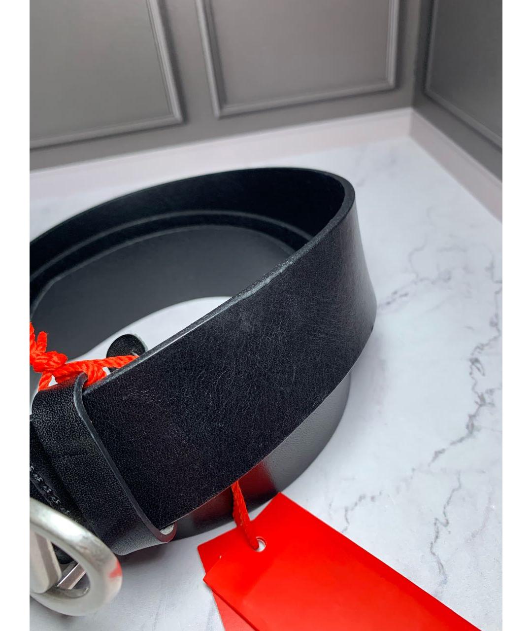 DIESEL Черный кожаный ремень, фото 6