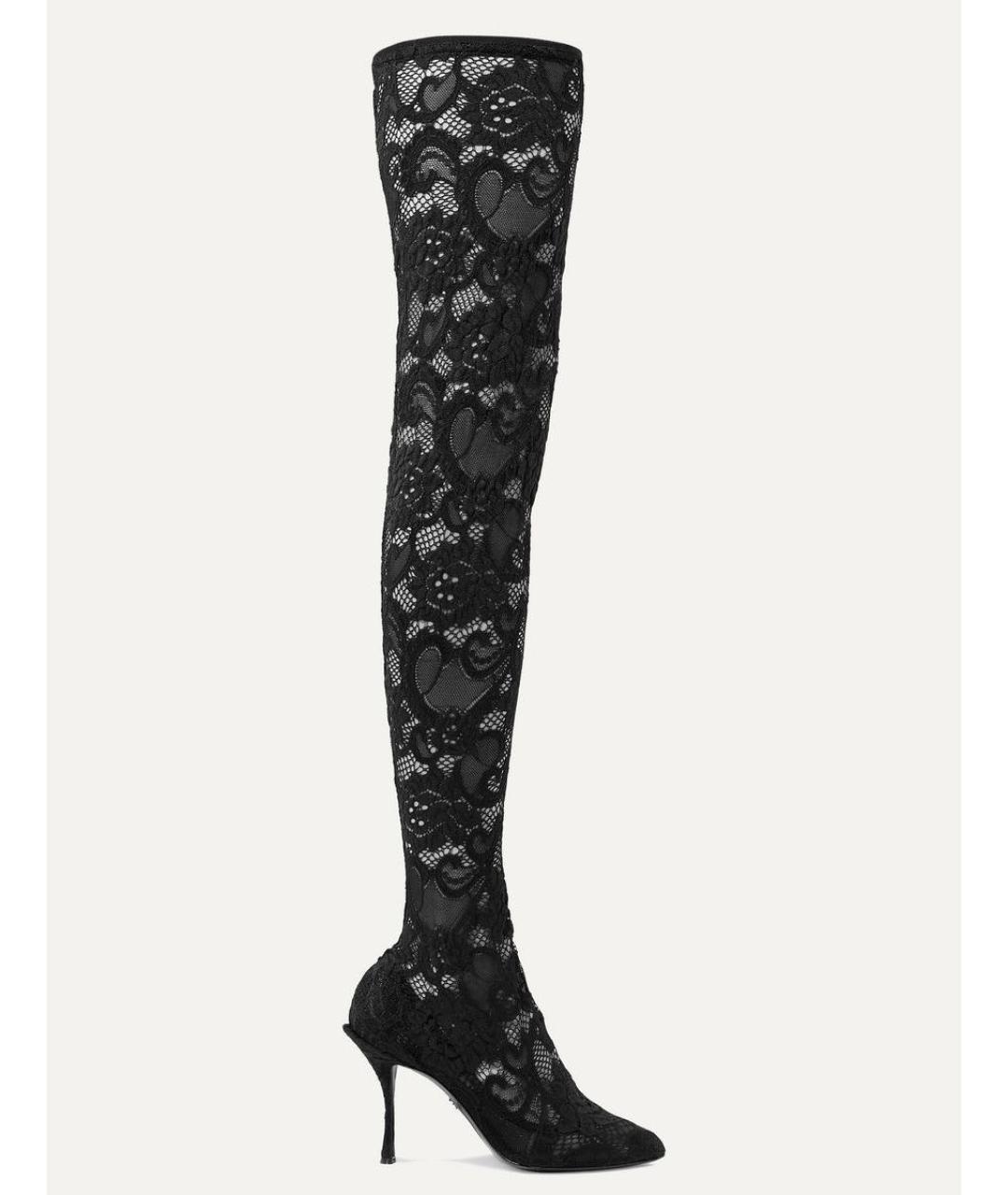 DOLCE&GABBANA Черные ботфорты, фото 4
