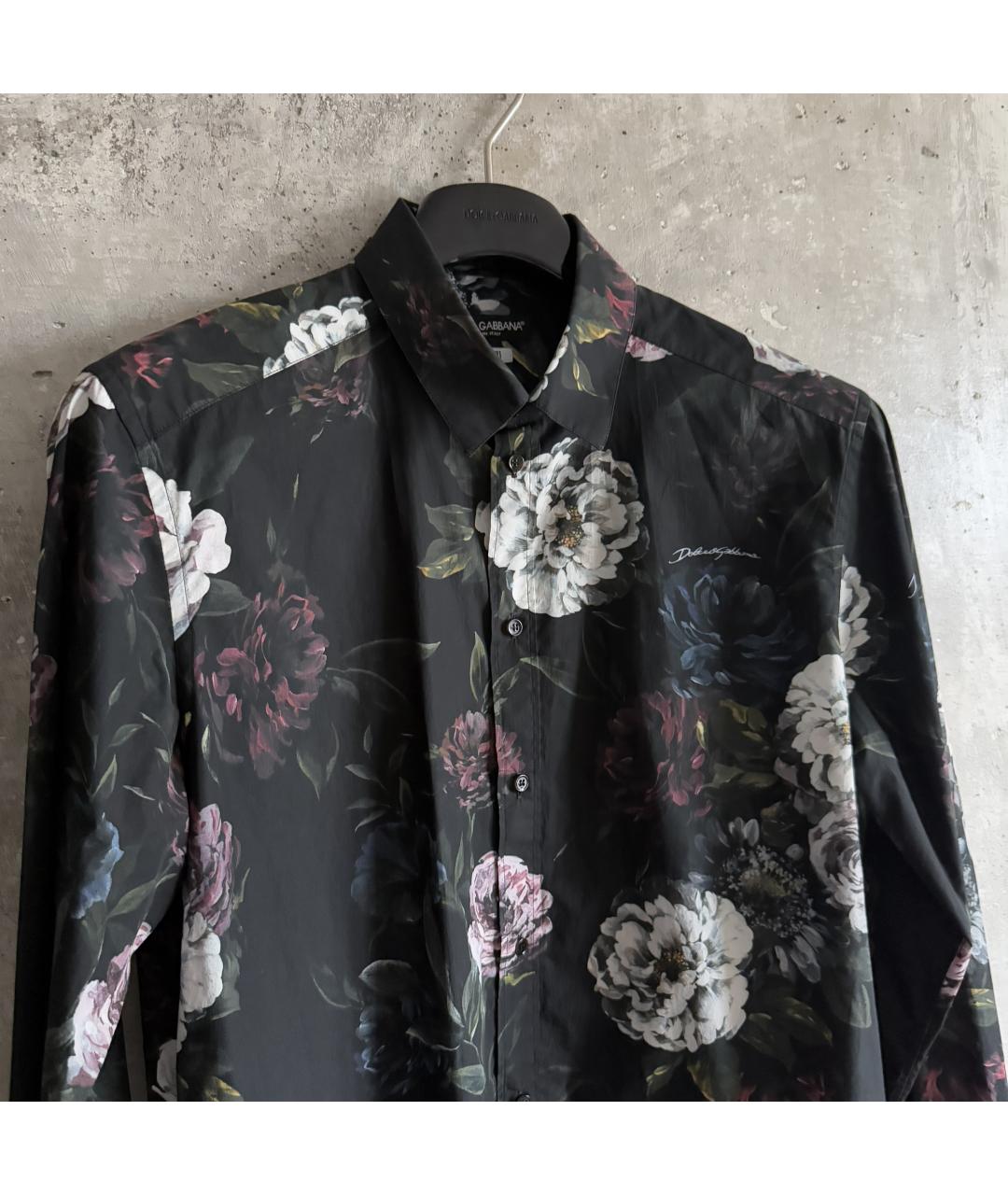 DOLCE&GABBANA Черная хлопковая кэжуал рубашка, фото 5