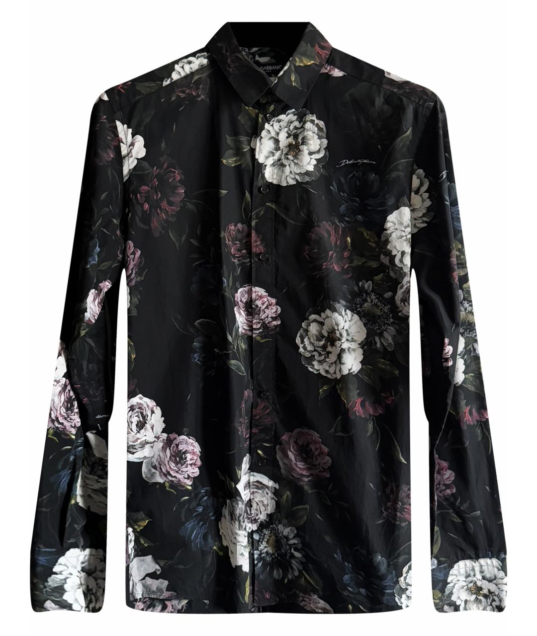 DOLCE&GABBANA Черная хлопковая кэжуал рубашка, фото 1