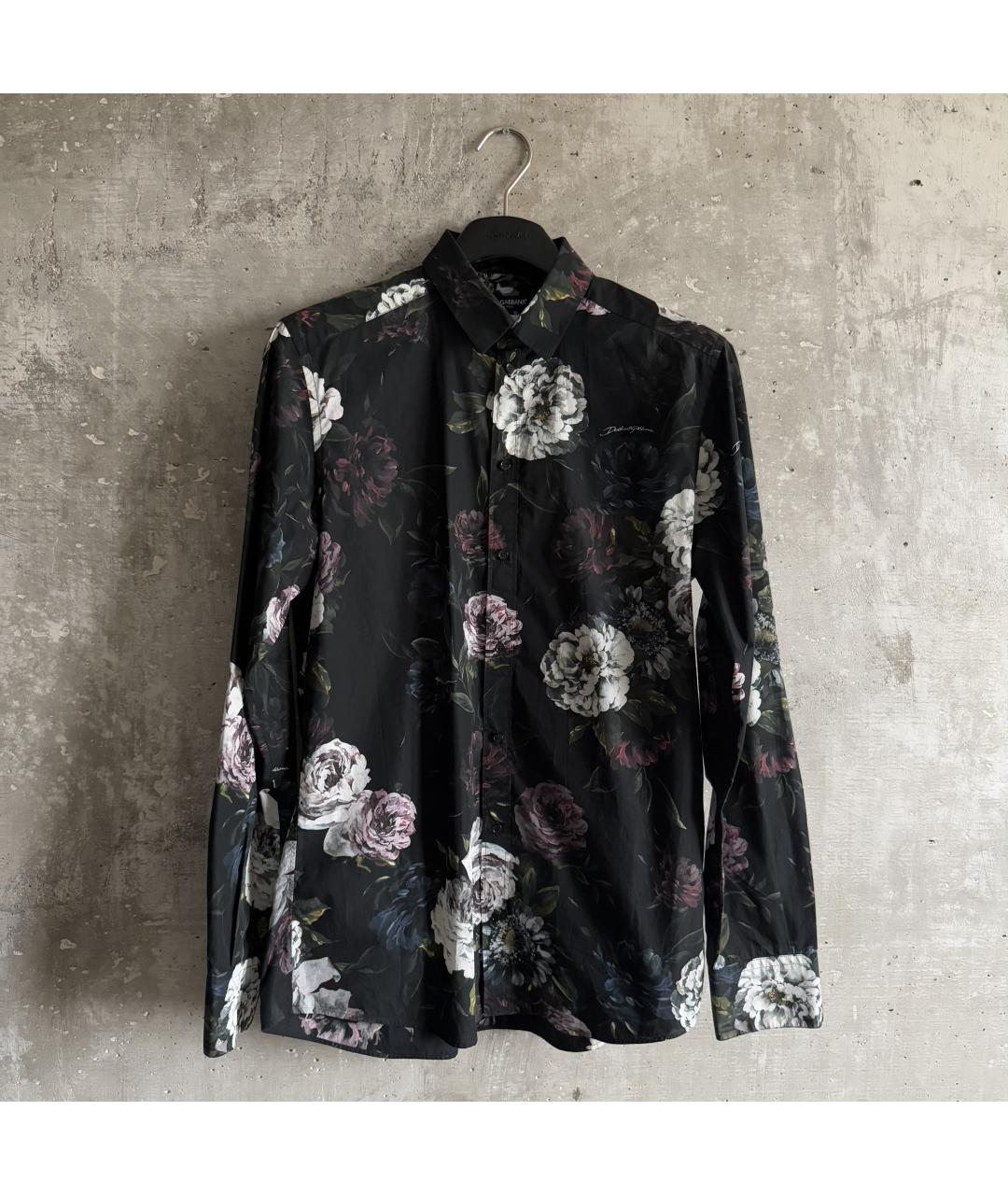 DOLCE&GABBANA Черная хлопковая кэжуал рубашка, фото 10