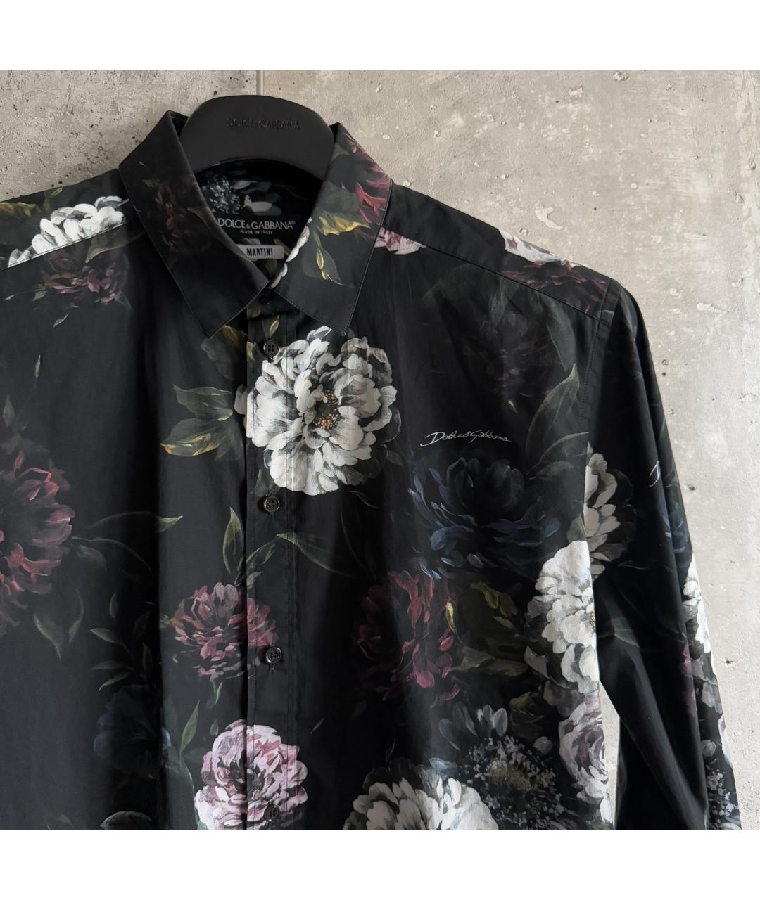 DOLCE&GABBANA Черная хлопковая кэжуал рубашка, фото 7