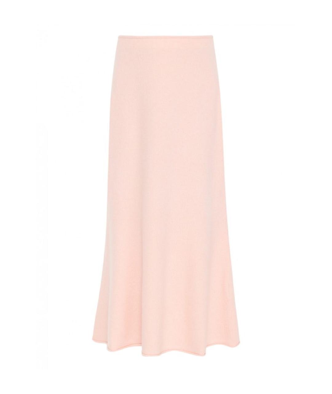SPORTMAX Розовая кашемировая юбка макси, фото 1