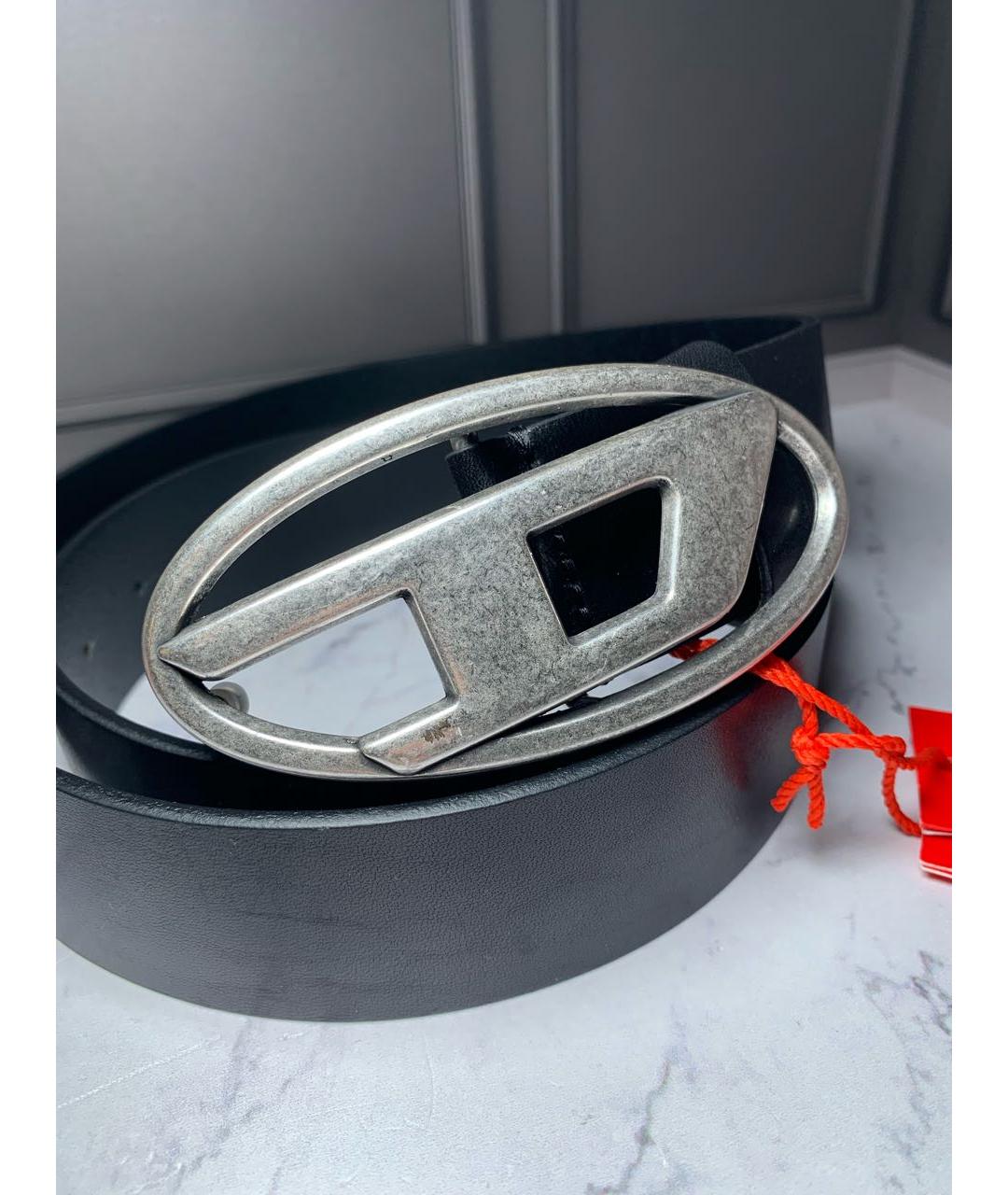 DIESEL Черный кожаный ремень, фото 7