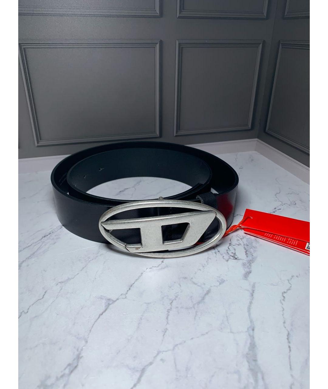 DIESEL Черный кожаный ремень, фото 6