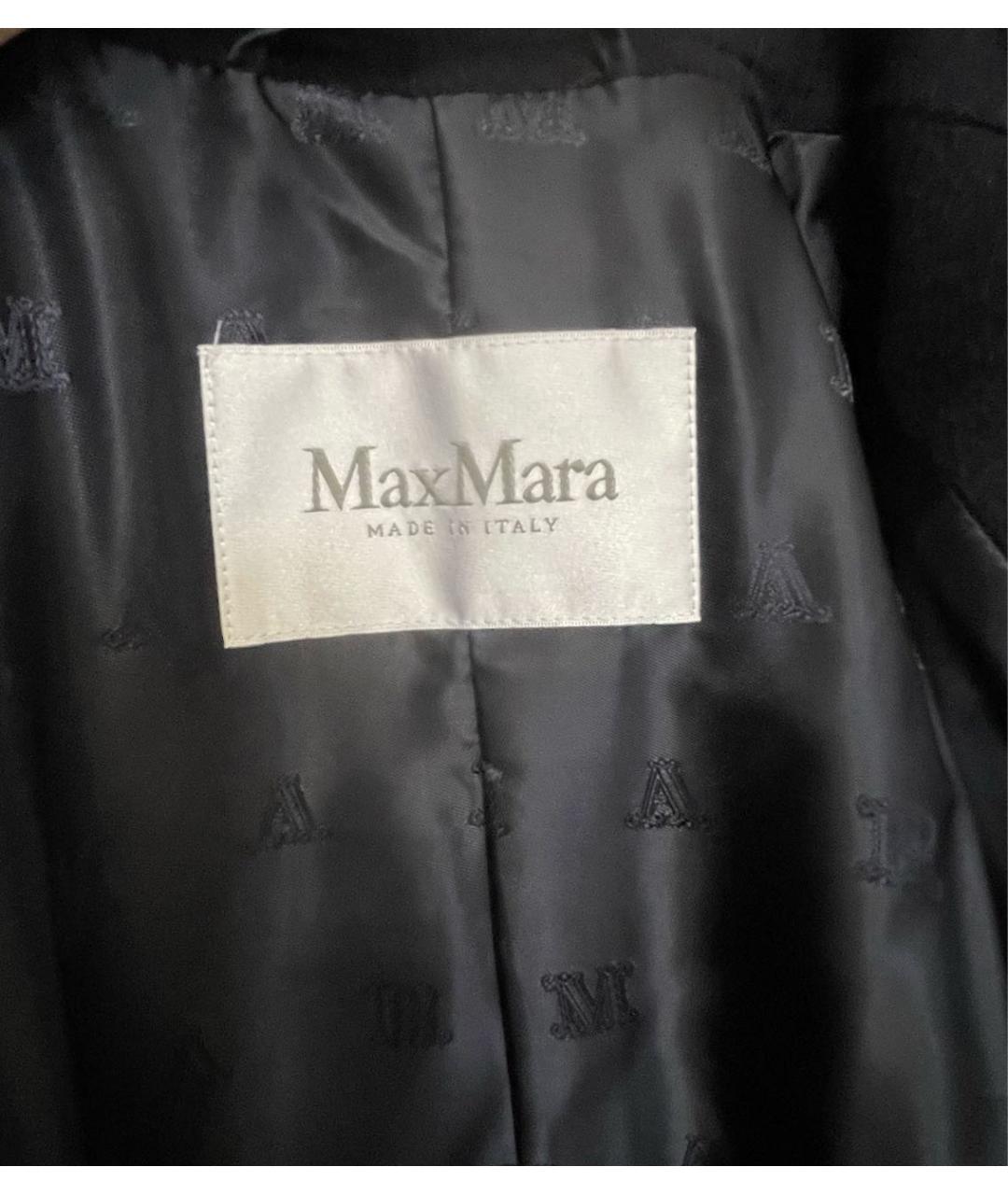 MAX MARA Темно-синее шерстяное пальто, фото 3