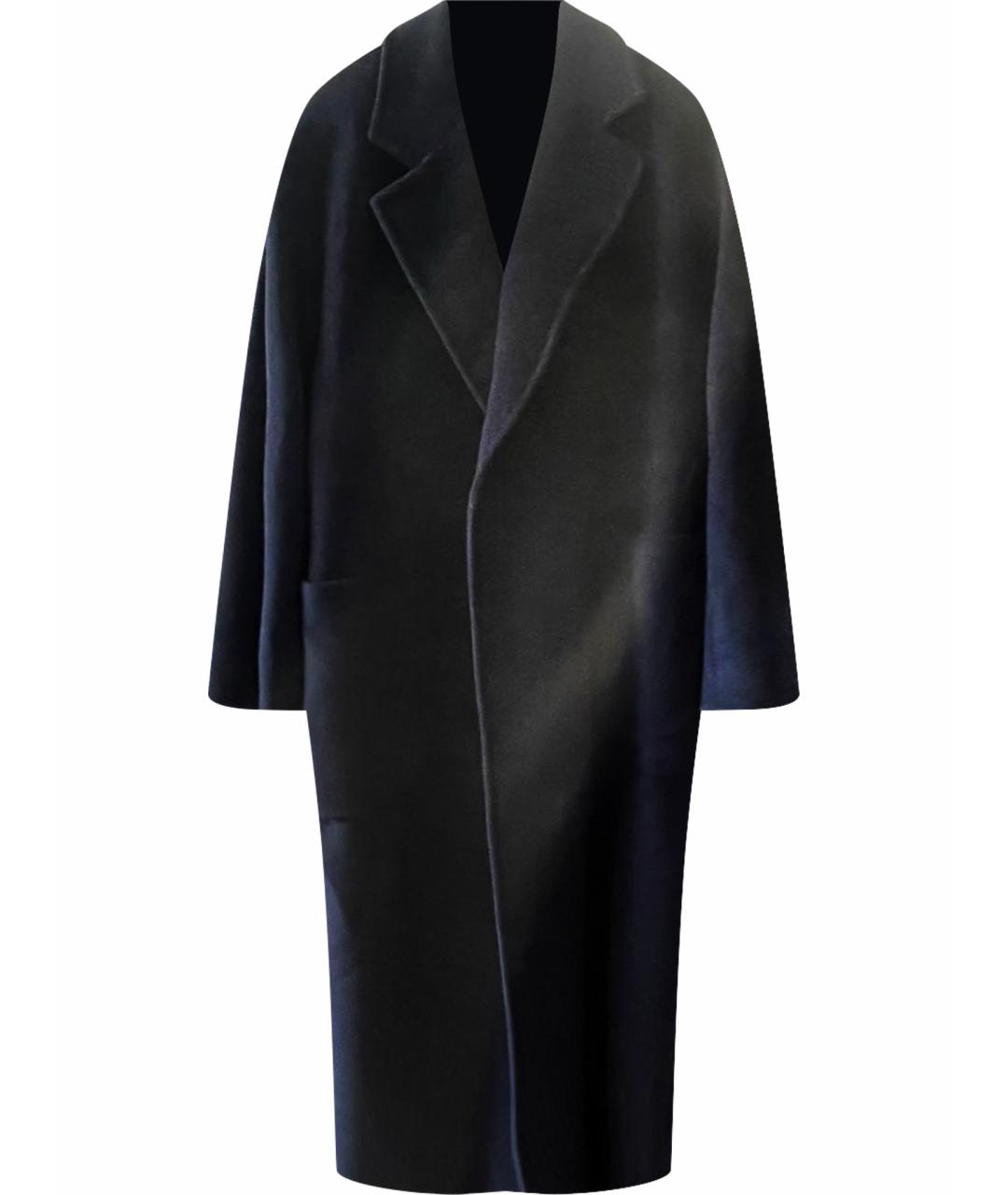 MAX MARA Темно-синее шерстяное пальто, фото 1