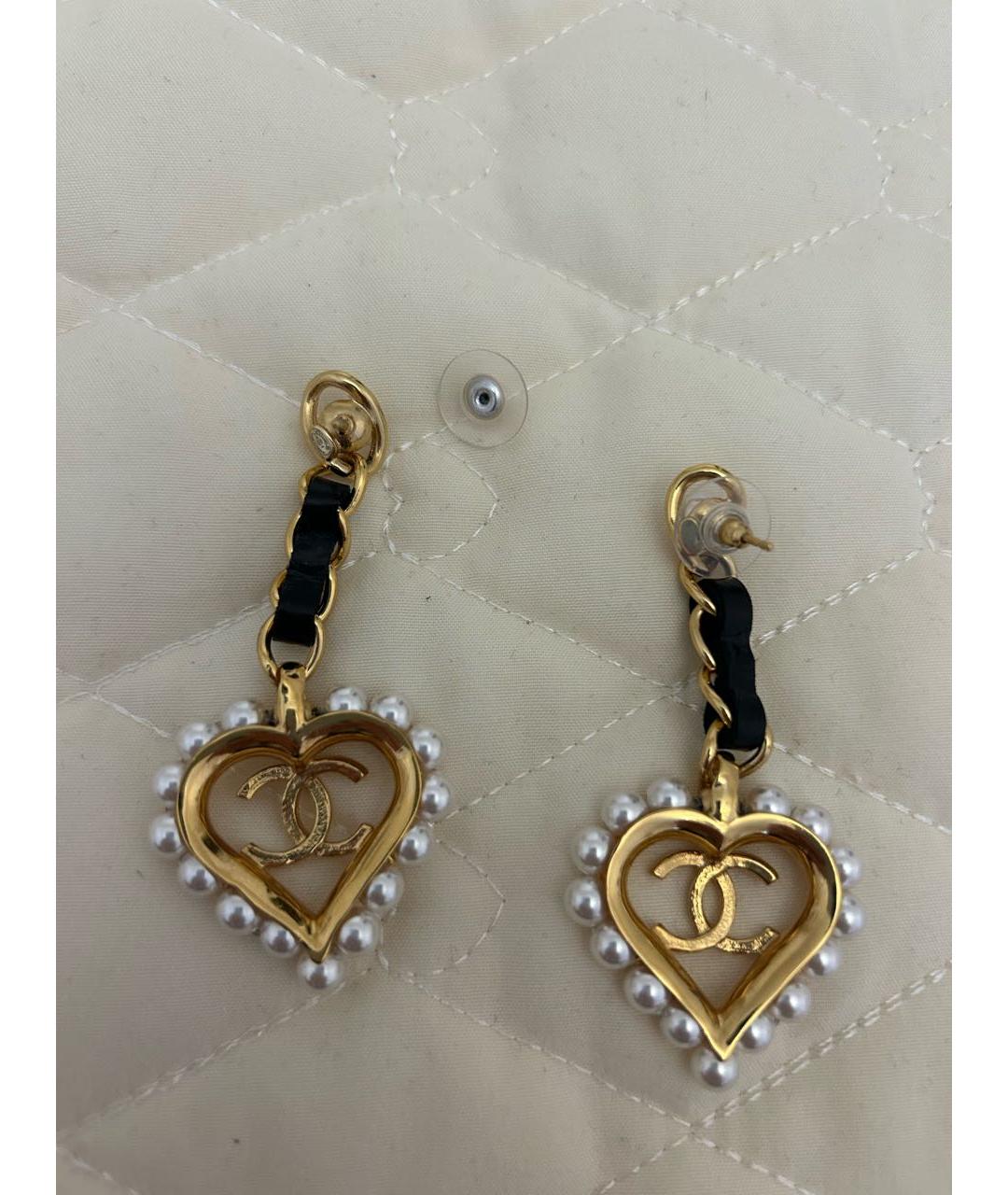 CHANEL Золотые серьги, фото 3