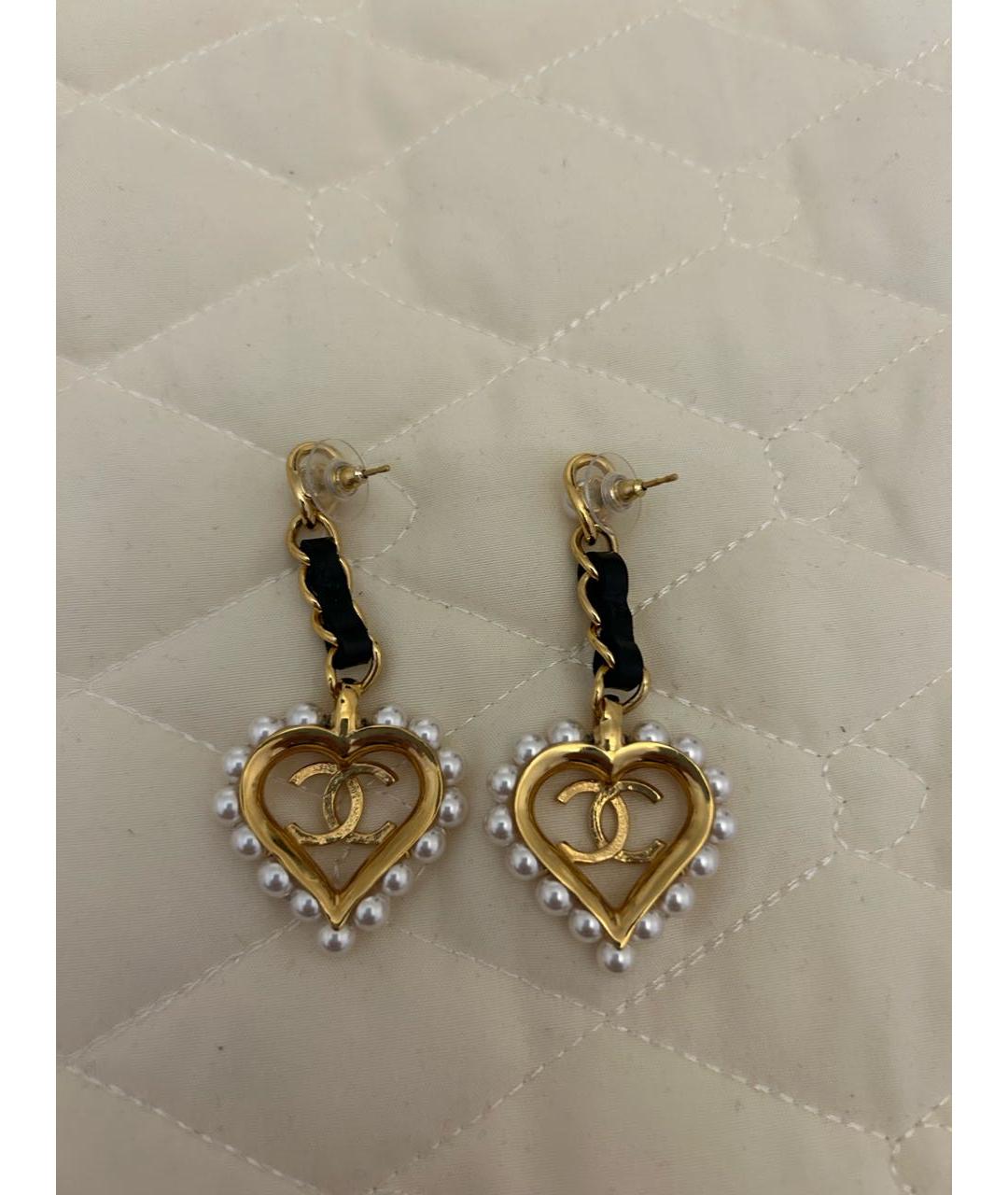 CHANEL Золотые серьги, фото 2