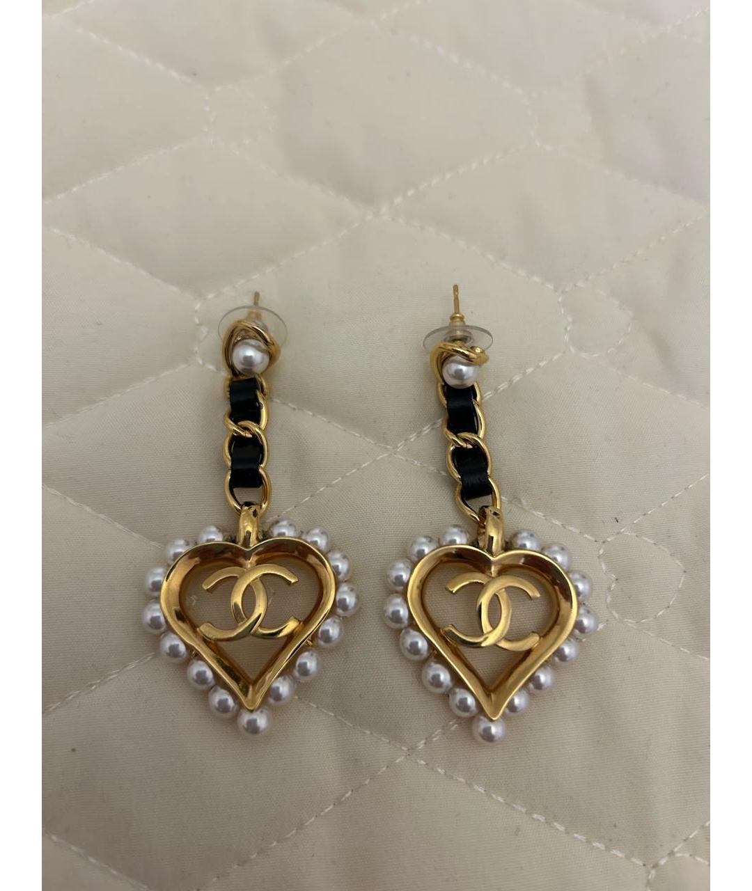 CHANEL Золотые серьги, фото 5