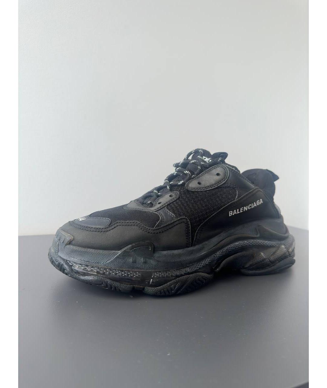 BALENCIAGA Черные низкие кроссовки / кеды, фото 2