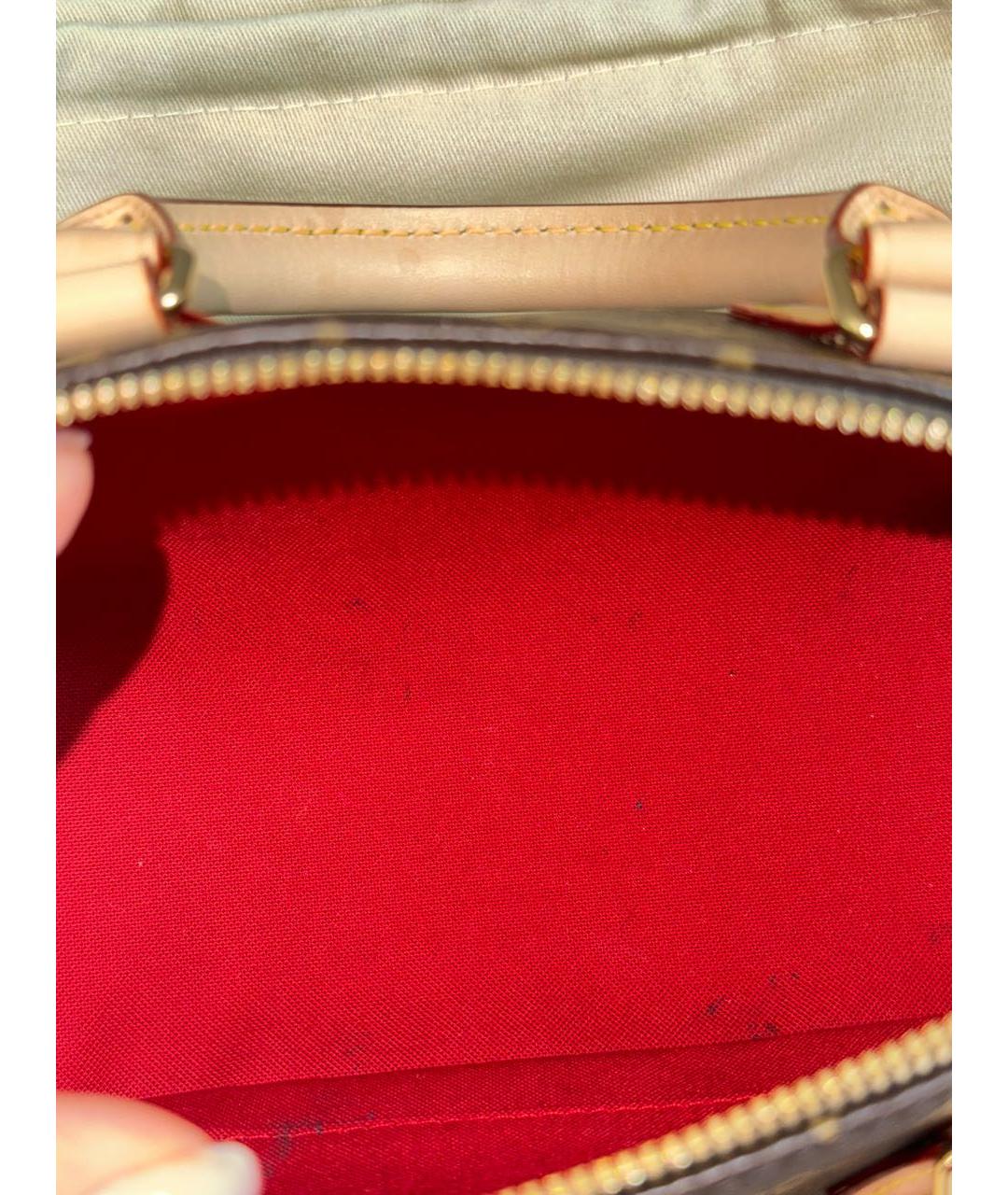 LOUIS VUITTON Коричневая кожаная сумка через плечо, фото 4