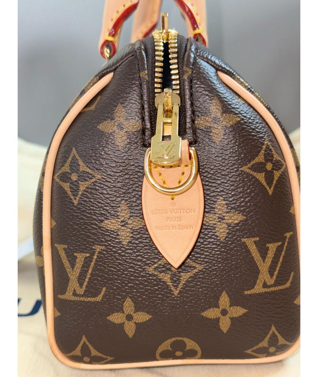 LOUIS VUITTON Коричневая кожаная сумка через плечо, фото 2