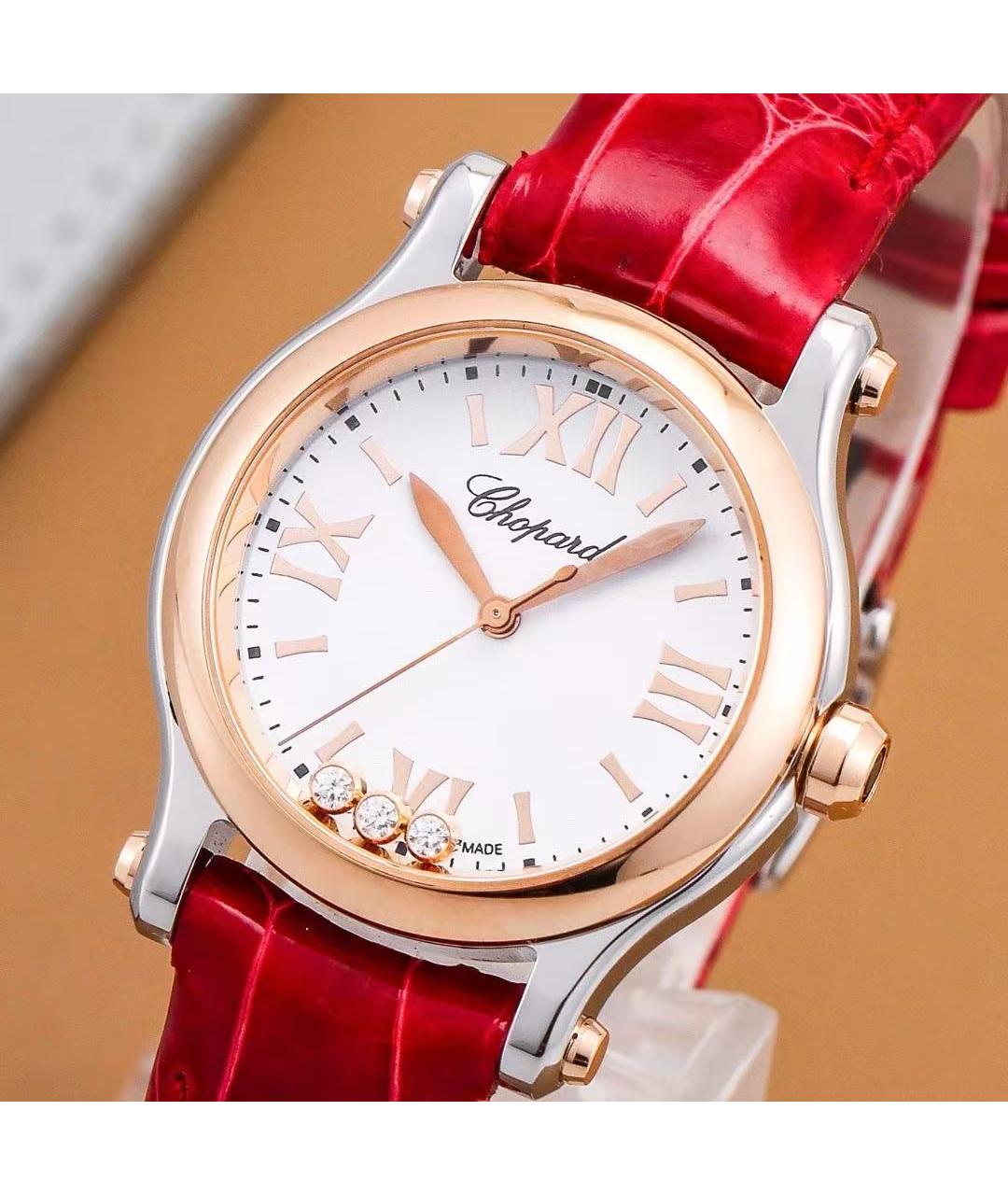 CHOPARD Красные часы из розового золота, фото 4