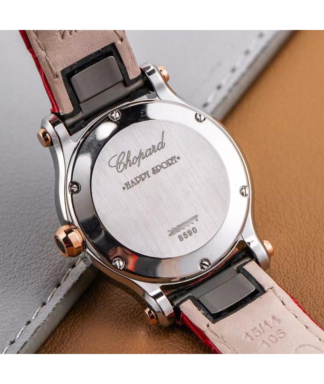 CHOPARD Красные часы из розового золота, фото 6