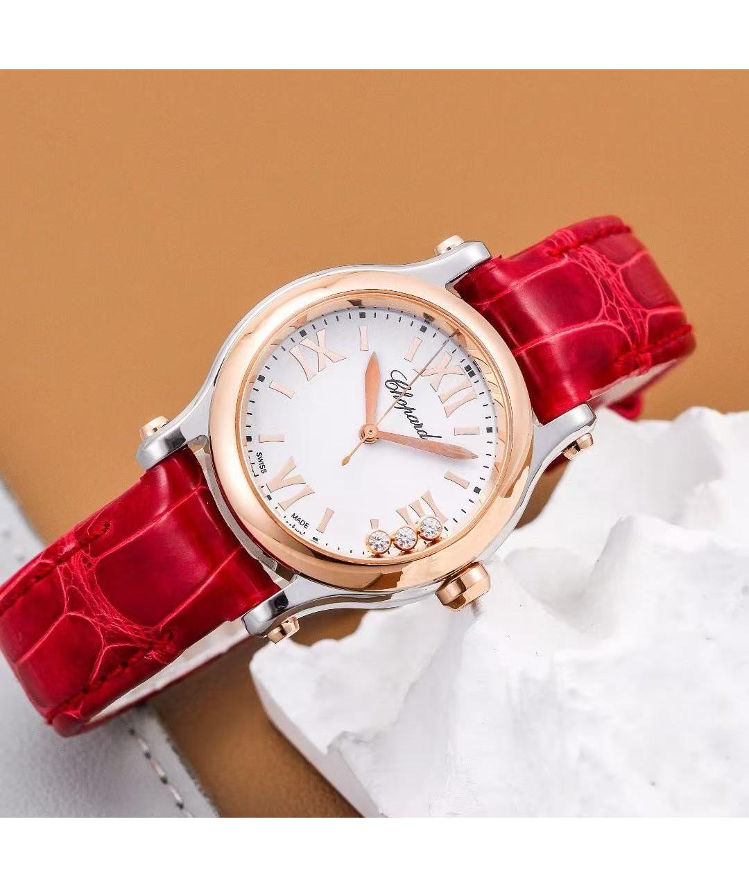 CHOPARD Красные часы из розового золота, фото 3