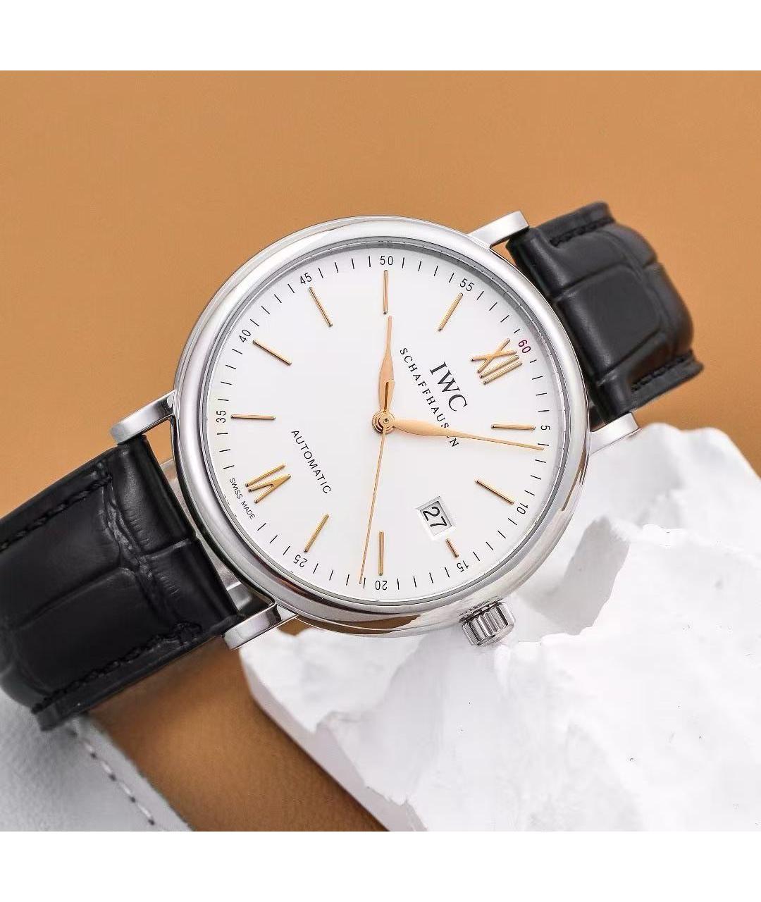 IWC Schaffhausen Черные металлические часы, фото 3