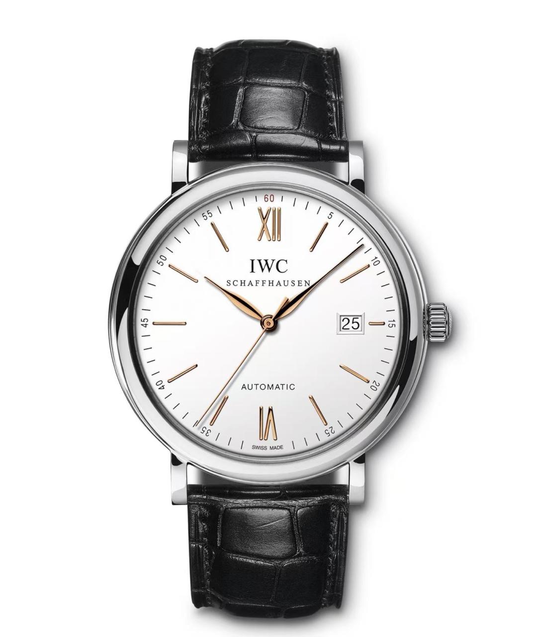 IWC Schaffhausen Черные металлические часы, фото 1