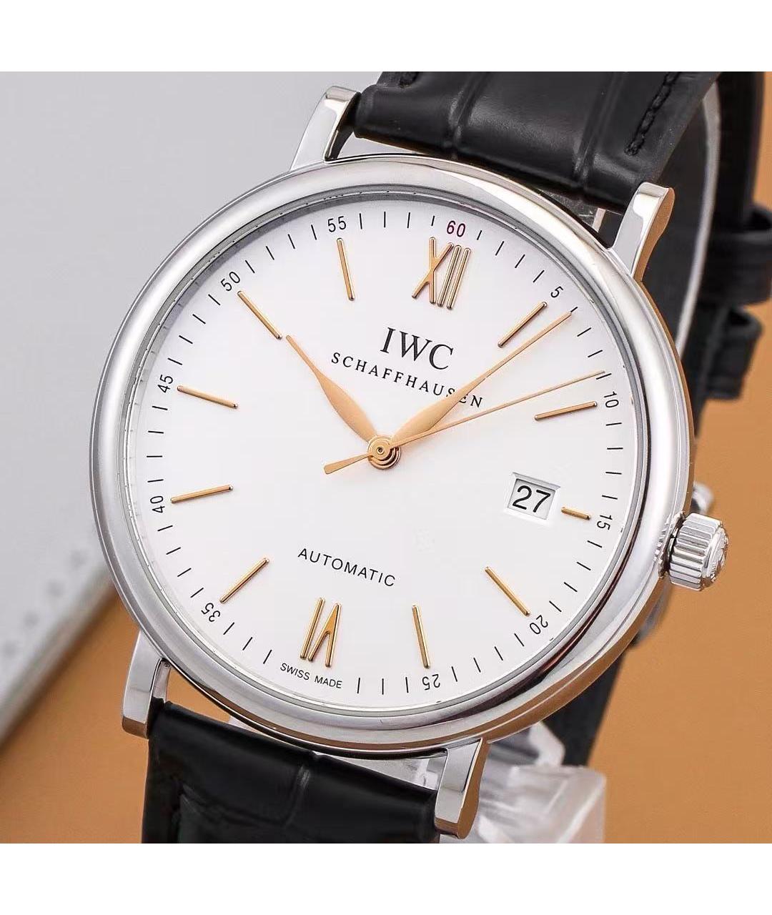 IWC Schaffhausen Черные металлические часы, фото 4