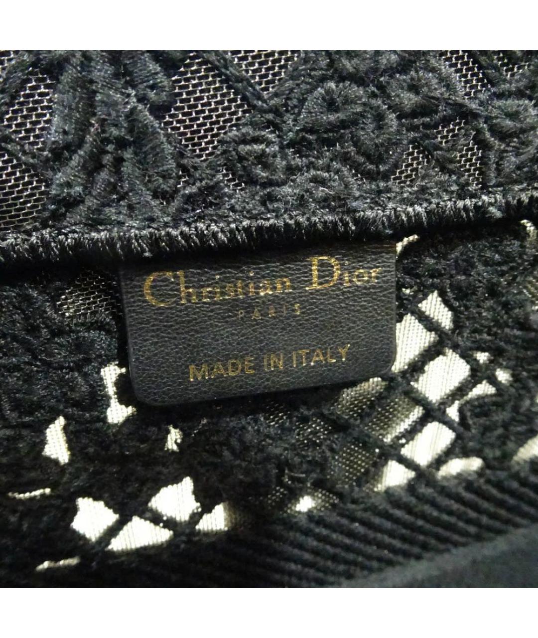 CHRISTIAN DIOR Черная тканевая сумка тоут, фото 8