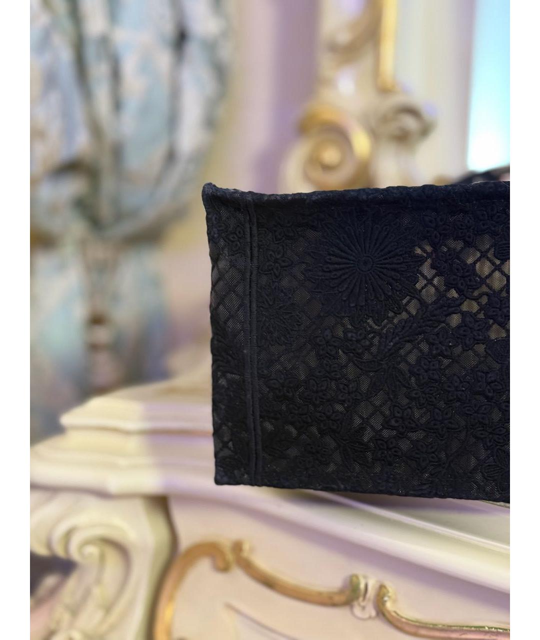 CHRISTIAN DIOR Черная тканевая сумка тоут, фото 7