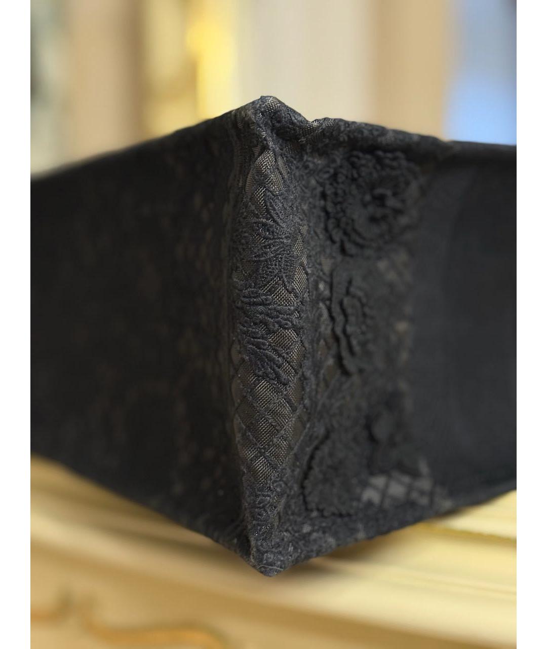 CHRISTIAN DIOR Черная тканевая сумка тоут, фото 5