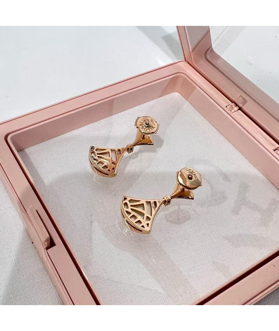BVLGARI Золотые серьги из розового золота, фото 4