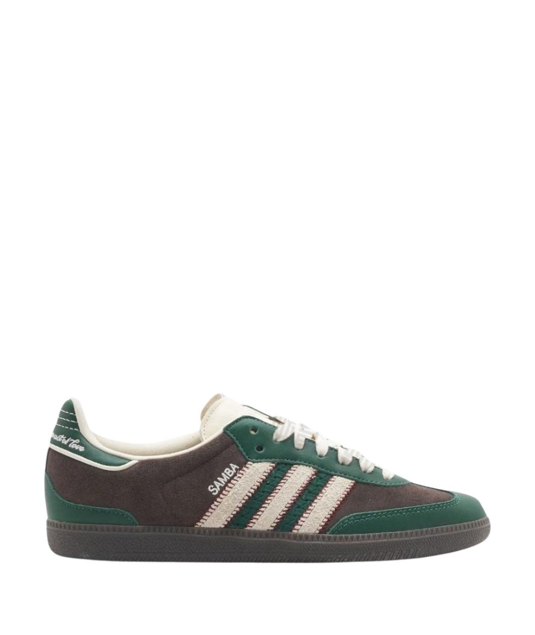 ADIDAS Коричневые замшевые кроссовки, фото 1