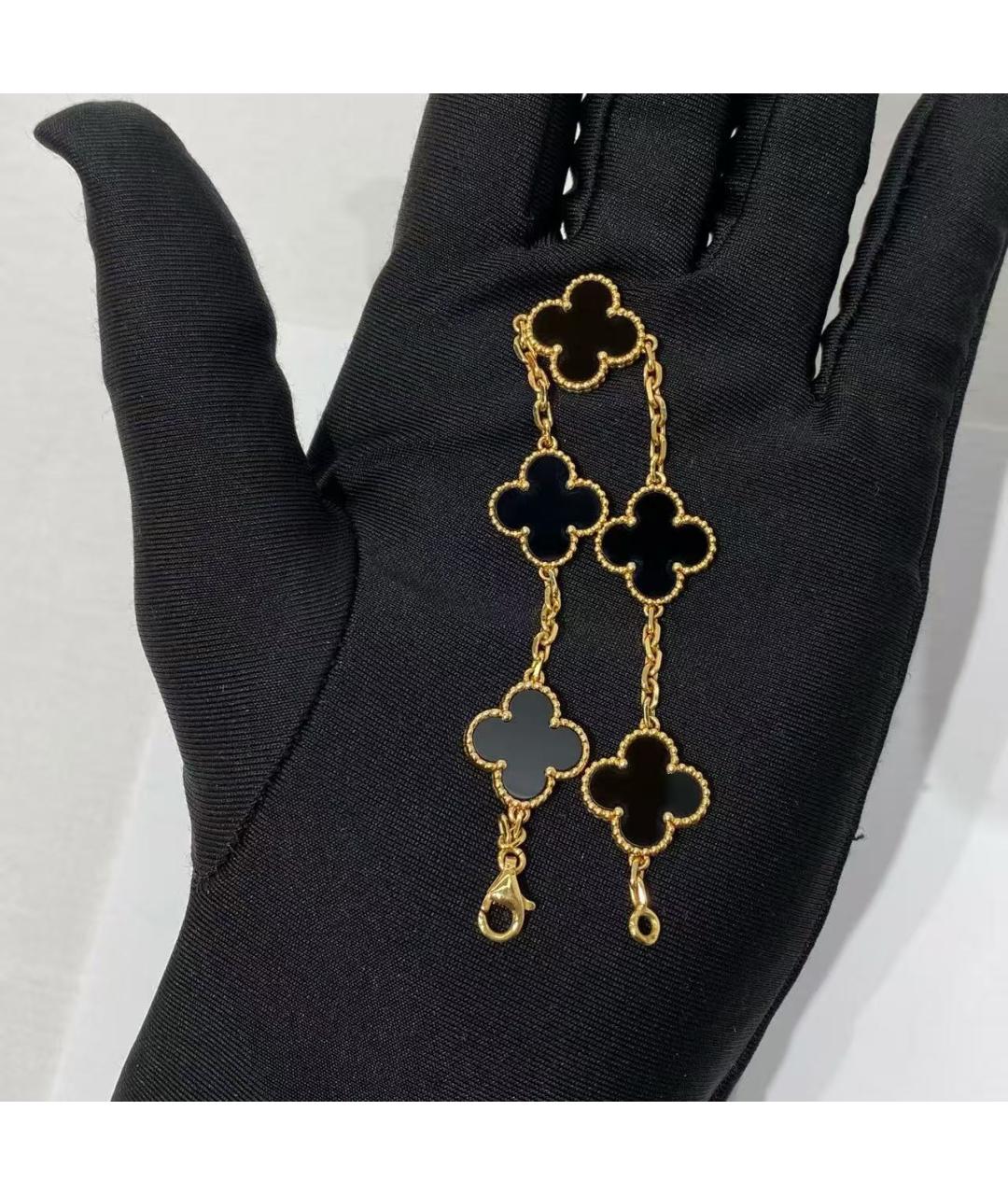VAN CLEEF & ARPELS Черные запонки из желтого золота, фото 4