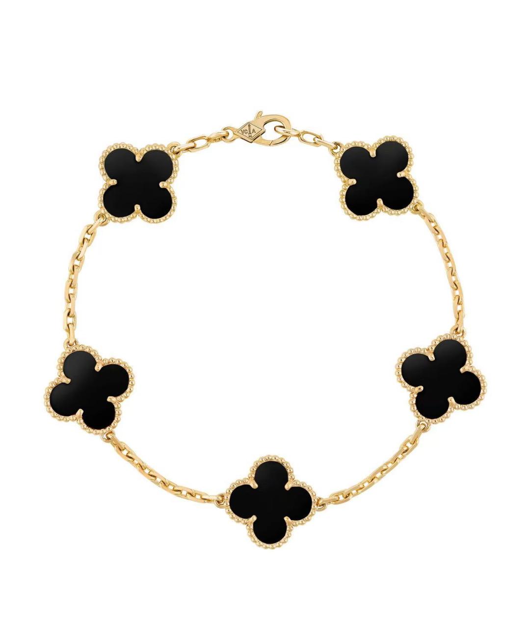 VAN CLEEF & ARPELS Черные запонки из желтого золота, фото 1
