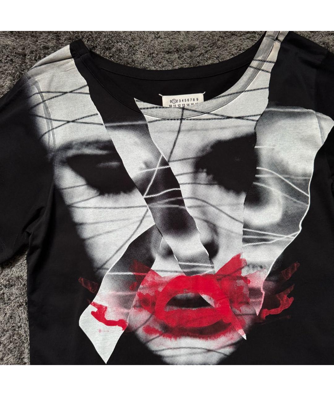 MAISON MARGIELA Черная хлопковая футболка, фото 2