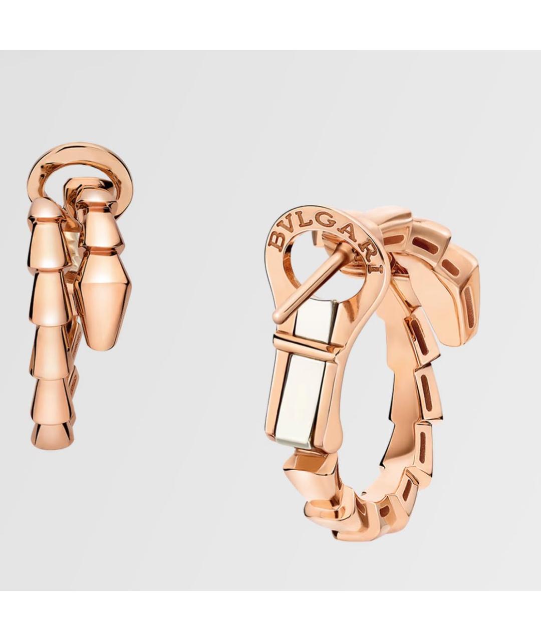 BVLGARI Розовые серьги из розового золота, фото 2